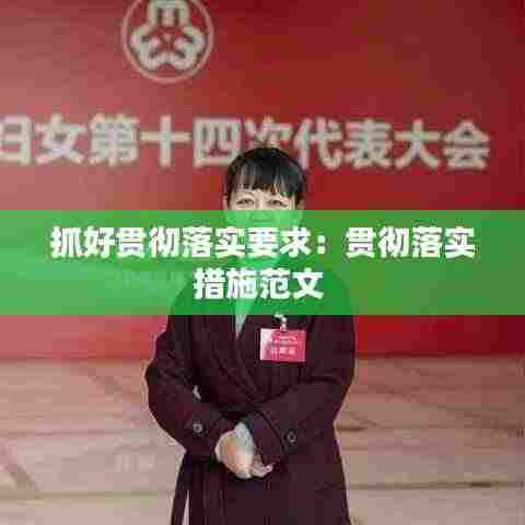 抓好贯彻落实要求:贯彻落实措施范文