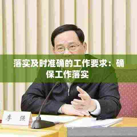 落实及时准确的工作要求:确保工作落实