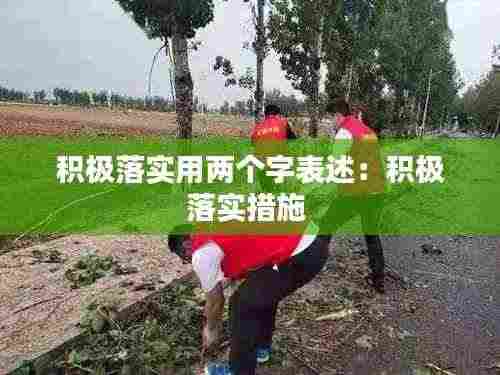 积极落实用两个字表述：积极落实措施 