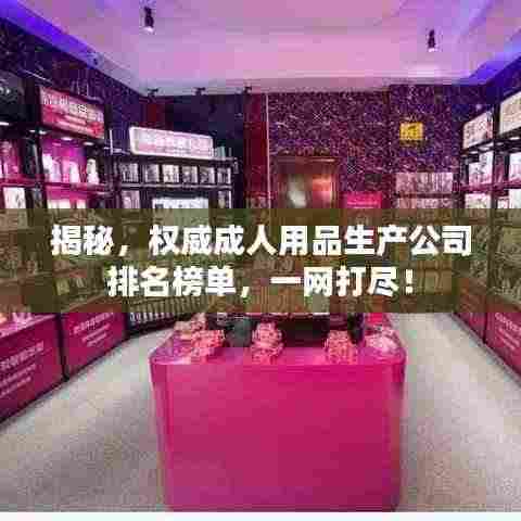 揭秘，权威成人用品生产公司排名榜单，一网打尽！
