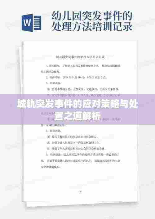 城轨突发事件的应对策略与处置之道解析