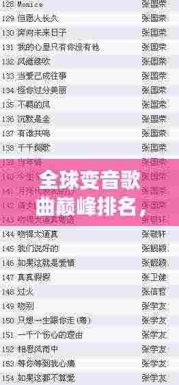 全球变音歌曲巅峰排名，必听经典！