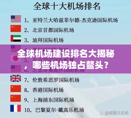 全球机场建设排名大揭秘,哪些机场独占鳌头?