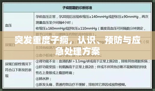 突发重度子痫,认识、预防与应急处理方案